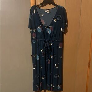 Stylish Blue Patterned maternity Women's Dress